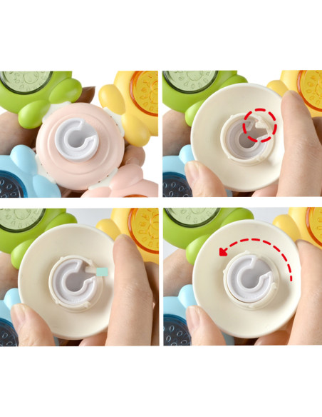 WOOPIE BABY Spinner Zabawka Sensoryczna Pszczoła Kurczak Królik Wymienne 3 szt.