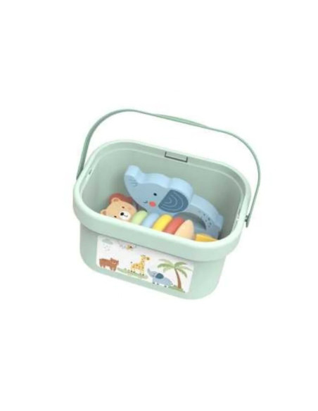 TOOKY TOY Pudełko Sorter Box 3w1 Klocki Piramidka Słonik