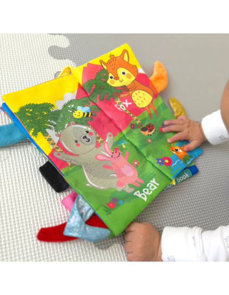 WOOPIE Książeczka z Ogonkami Zwierząt Leśnych Materiałowa