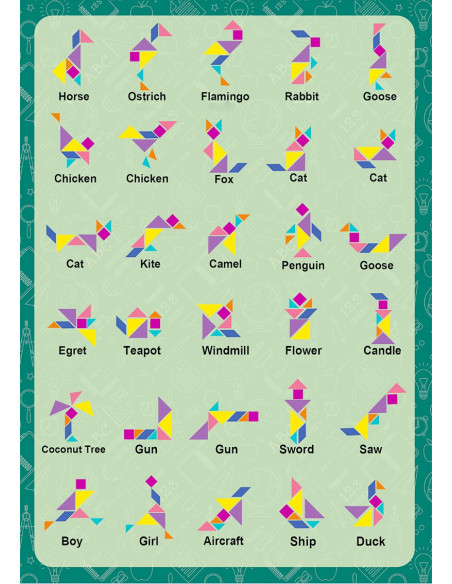 WOOPIE Tangram Klocki Magnetyczne Puzzle 3D