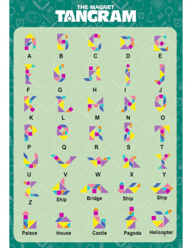 WOOPIE Tangram Klocki Magnetyczne Puzzle 3D