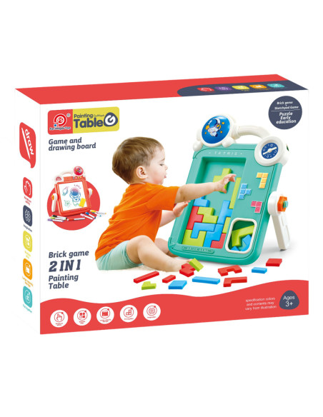 WOOPIE Dwustronna Tablica do Rysowania Gra Tetris 2w1