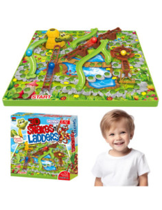 WOOPIE Ladders and Snakes Board Game 5+