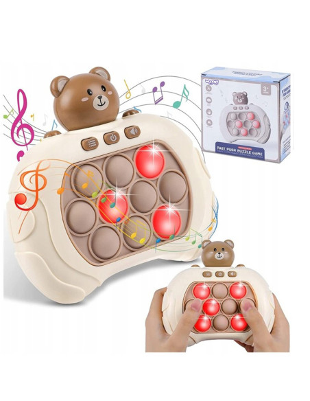 WOOPIE Gra POP IT Interaktywna Antystresowa Zręcznościowa Miś