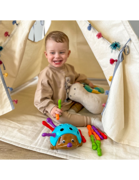 WOOPIE Gra Zręcznościowa Jeżyk Sorter Montessori Nauka Liczb i Kolorów 4w1