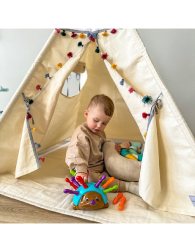 WOOPIE Gra Zręcznościowa Jeżyk Sorter Montessori Nauka Liczb i Kolorów 4w1