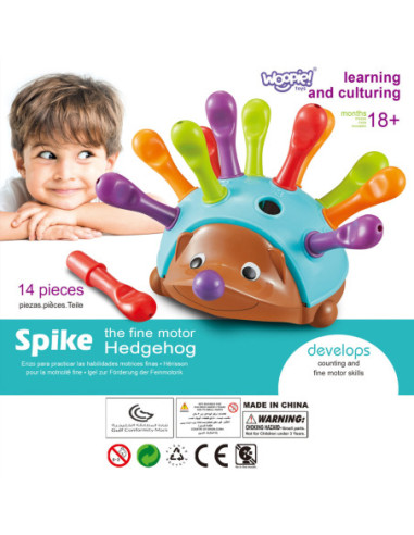 WOOPIE Gra Zręcznościowa Jeżyk Sorter Montessori Nauka Liczb i Kolorów 4w1