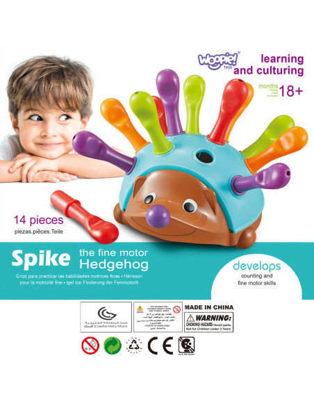 WOOPIE Gra Zręcznościowa Jeżyk Sorter Montessori Nauka Liczb i Kolorów 4w1