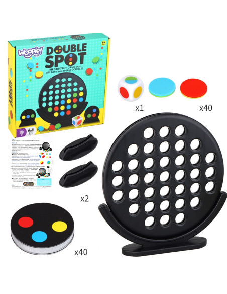 WOOPIE Gra Strategiczna Planszowa 3 w Linii Kropi Double Spot 6+