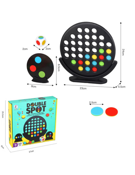 WOOPIE Gra Strategiczna Planszowa 3 w Linii Kropi Double Spot 6+