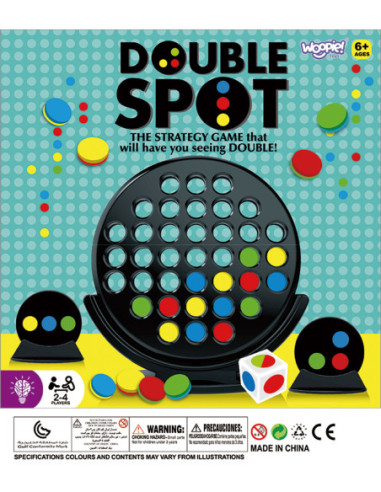 WOOPIE Gra Strategiczna Planszowa 3 w Linii Kropi Double Spot 6+