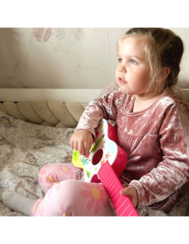 WOOPIE Gitara Akustyczna dla Dzieci Czerwona 55 cm