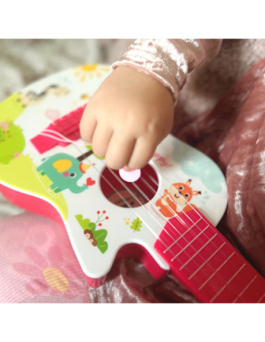 WOOPIE Gitara Akustyczna dla Dzieci Czerwona 55 cm