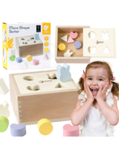 CLASSIC WORLD Wooden Shape Sorter for Children 10 pcs.