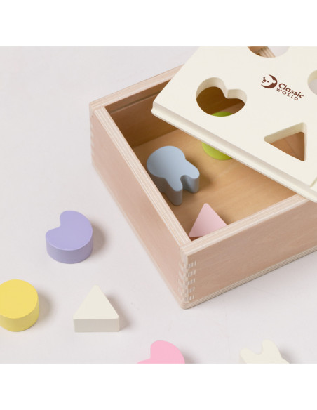 Classic World Układanie Kształtów Sorter Drewniany dla Dzieci 10 el.