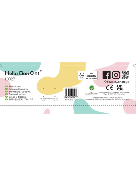 Classic World Box Powitalny dla Dzieci 0-6 msc 10 elementów