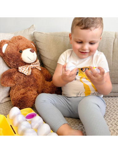 WOOPIE Układanka Jajka Montessori - Dopasuj Kształty i Kolory