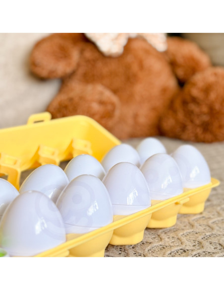 WOOPIE Układanka Jajka Montessori - Dopasuj Kształty i Kolory