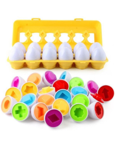 WOOPIE Układanka Jajka Montessori - Dopasuj Kształty i Kolory