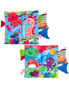 WOOPIE Książeczka z Ogonkami Zwierząt Morskich Materiałowa Szeleszcząca 2