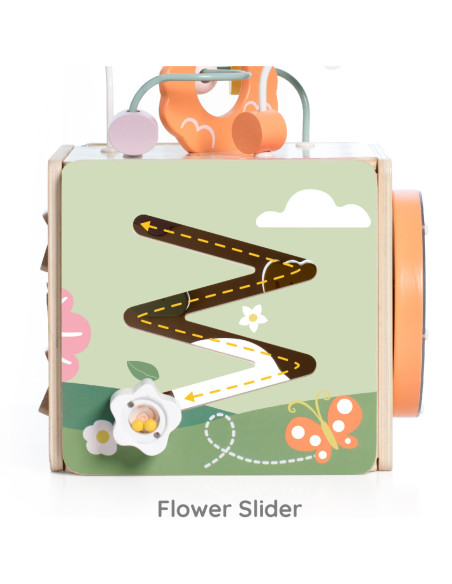 CLASSIC WORLD Drewniana Kostka Edukacyjna Sensoryczna 5w1