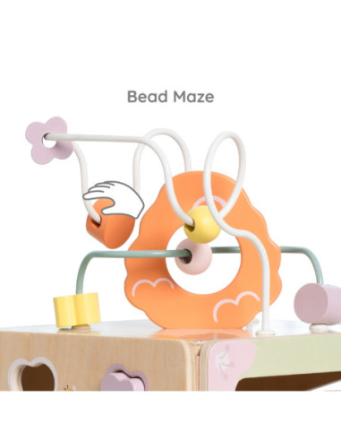 CLASSIC WORLD Drewniana Kostka Edukacyjna Sensoryczna 5w1