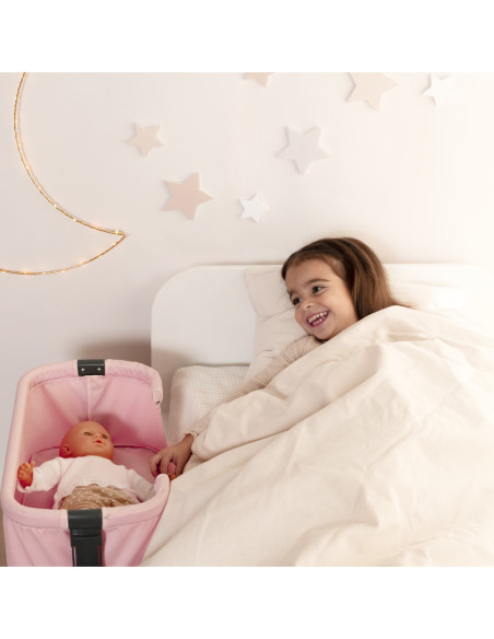 Smoby Łóżeczko Maxi-Cosi Quinny dla Lalek 38 cm ze Schowkiem i Regulacją Wysokości