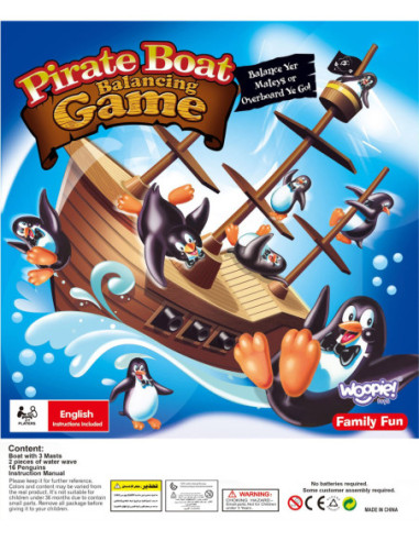 WOOPIE Gra Zręcznościowa Piracki Statek Pingwinów