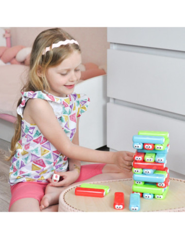 WOOPIE Układanka Wieża Robaczków Gra Zręcznościowa 4+