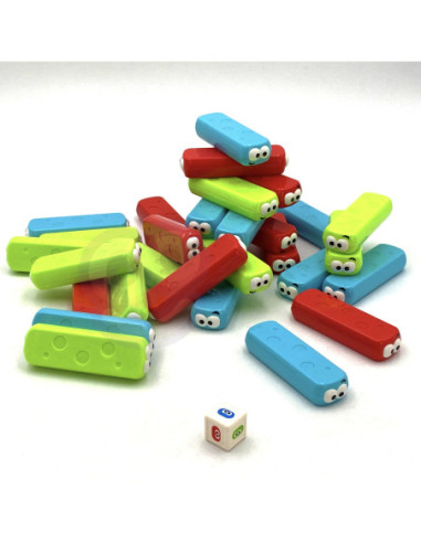 WOOPIE Układanka Wieża Robaczków Gra Zręcznościowa 4+