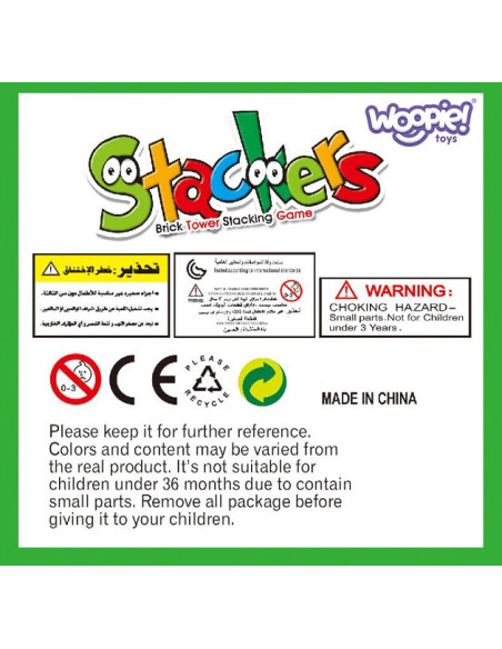 WOOPIE Układanka Wieża Robaczków Gra Zręcznościowa 4+