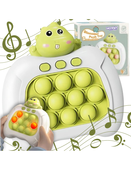 WOOPIE Gra POP IT Elektryczna Antystresowa Zręcznościowa Dinozaur Niebieski