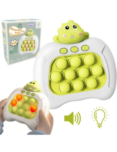 WOOPIE Gra POP IT Elektryczna Antystresowa Zręcznościowa Dinozaur Niebieski