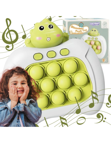 WOOPIE Gra POP IT Elektryczna Antystresowa Zręcznościowa Dinozaur Niebieski