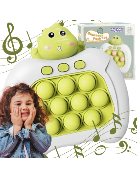 WOOPIE Gra POP IT Elektryczna Antystresowa Zręcznościowa Dinozaur Niebieski