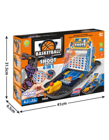 WOOPIE Gra Zręcznościowa Mini Koszykówka
