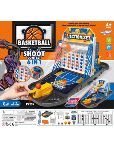 WOOPIE Gra Zręcznościowa Mini Koszykówka