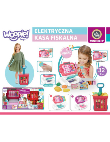 WOOPIE Kasa Sklepowa z Akcesoriami i Wózkiem Na Zakupy