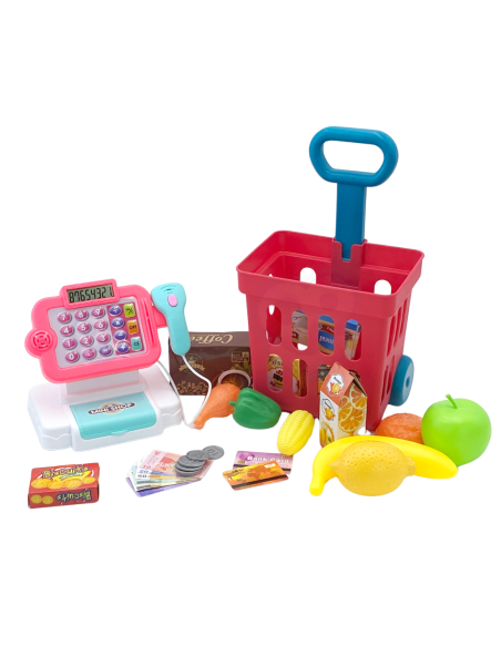 WOOPIE Kasa Sklepowa z Akcesoriami i Wózkiem Na Zakupy