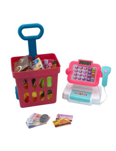 WOOPIE Kasa Sklepowa z Akcesoriami i Wózkiem Na Zakupy
