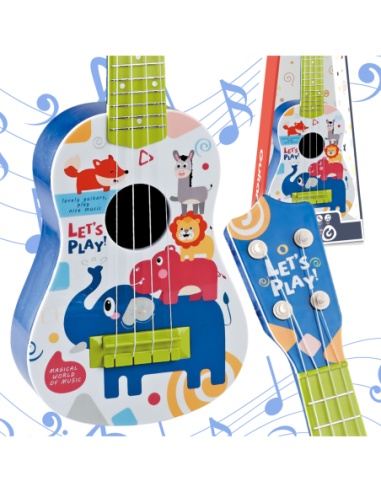 WOOPIE Gitara Klasyczna dla Dzieci Niebieska 57cm
