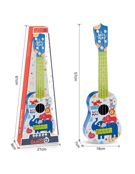 WOOPIE Gitara Klasyczna dla Dzieci Niebieska 57cm