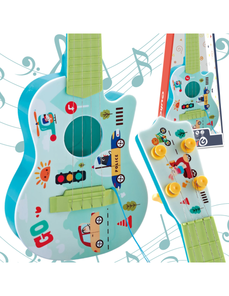 WOOPIE Gitara Akustyczna dla Dzieci Zielona 43 cm