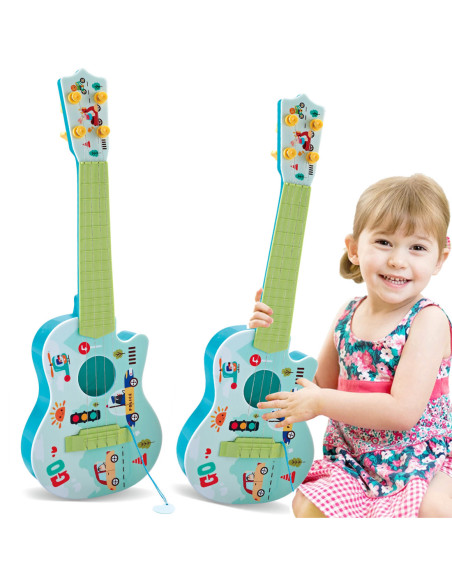 WOOPIE Gitara Akustyczna dla Dzieci Zielona 43 cm