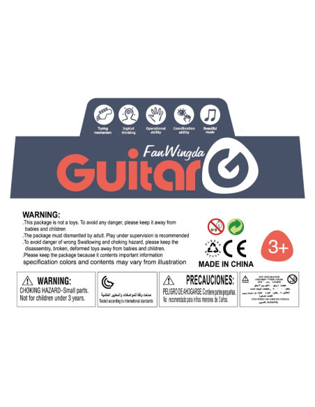 WOOPIE Gitara Akustyczna dla Dzieci Zielona 43 cm