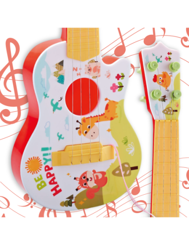 WOOPIE Gitara Akustyczna dla Dzieci Czerwona 43 cm