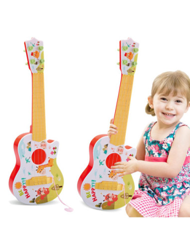 WOOPIE Gitara Akustyczna dla Dzieci Czerwona 43 cm