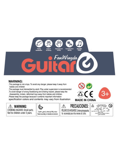 WOOPIE Gitara Akustyczna dla Dzieci Czerwona 43 cm