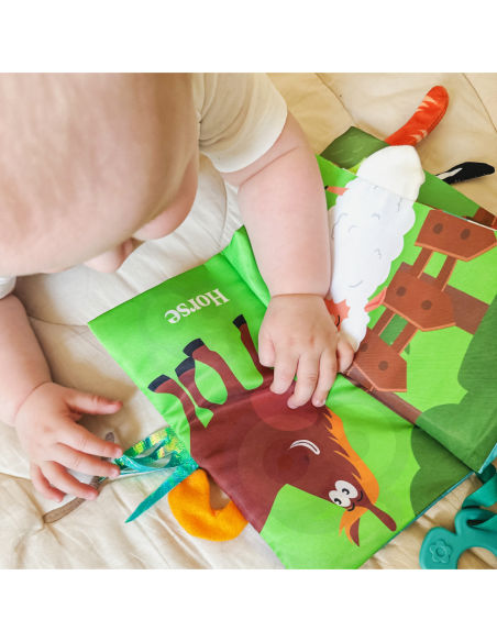 WOOPIE BABY Książeczka z Ogonkami Zwierząt Materiałowa