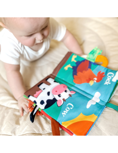 WOOPIE BABY Książeczka z Ogonkami Zwierząt Materiałowa